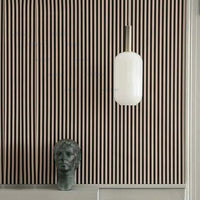 Suspension ovale en verre blanc Valette | Marco Lucetti