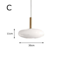 Suspension ovale en verre blanc Valette | Marco Lucetti C