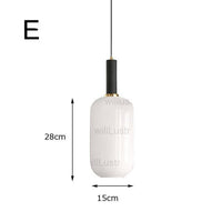 Suspension ovale en verre blanc Valette | Marco Lucetti E