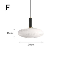 Suspension ovale en verre blanc Valette | Marco Lucetti F