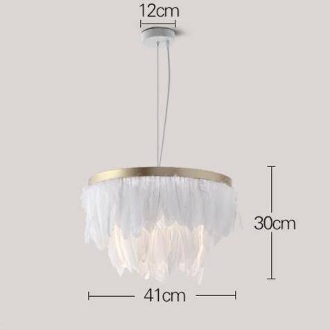 Suspension ovale LED en plumes colorées Hangly Light | Marco Lucetti