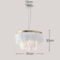 Suspension ovale LED en plumes colorées Hangly Light | Marco Lucetti