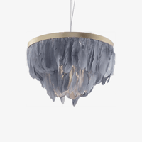 Suspension ovale LED en plumes colorées Hangly Light | Marco Lucetti
