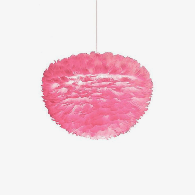 Suspension ovale LED Fairy Plumes | Marco Lucetti 30cm / Rose
