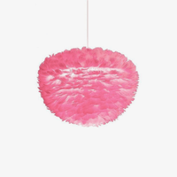 Suspension ovale LED Fairy Plumes | Marco Lucetti 30cm / Rose
