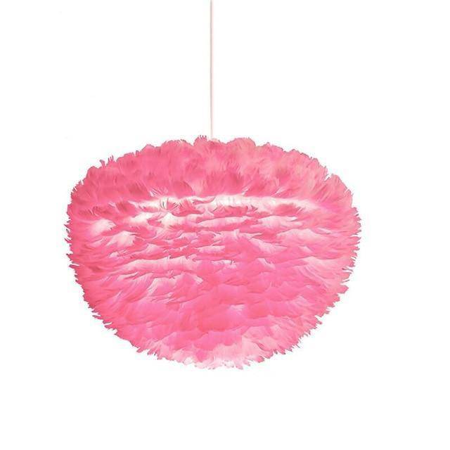 Suspension ovale LED Fairy Plumes | Marco Lucetti 40cm / Rose