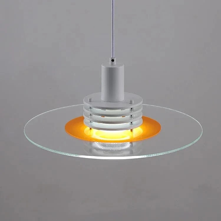 Suspension OVNI Industrielle pour Décoration de Restaurant | Marco Lucetti Blanc Orange / Dia30cm / Lumière chaude