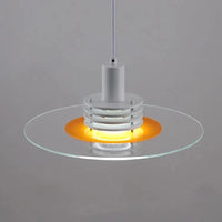 Suspension OVNI Industrielle pour Décoration de Restaurant | Marco Lucetti Blanc Orange / Dia30cm / Lumière chaude