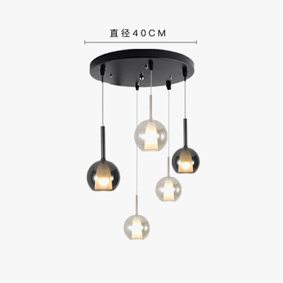 Suspension Penta Glo - Design Nordique Moderne en Verre | Marco Lucetti