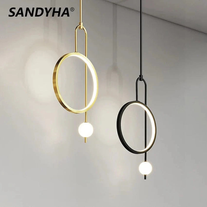 Suspension Plafonnier  Anneau Rond en Verre Moderne - Lustre Intérieur | Marco Lucetti