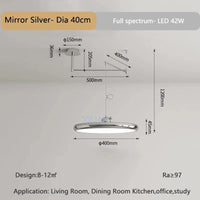 Suspension pliantes rétractables nordiques "Lumière du Nord" - Jaune Argent | Marco Lucetti Argent 40cm / 3 Température de couleur