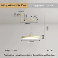 Suspension pliantes rétractables nordiques "Lumière du Nord" - Jaune Argent | Marco Lucetti Jaune laiteux 50cm / 3 Température de couleur