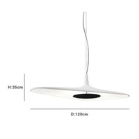Suspension Poe : Design minimaliste et asymétrique | Marco Lucetti Blanc - L120cm / Chaude
