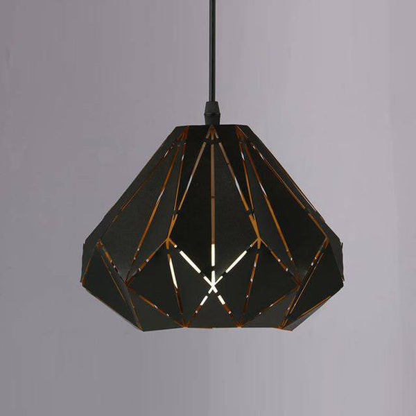 Suspension Polygonale Rustique Noire | Marco Lucetti 23cm