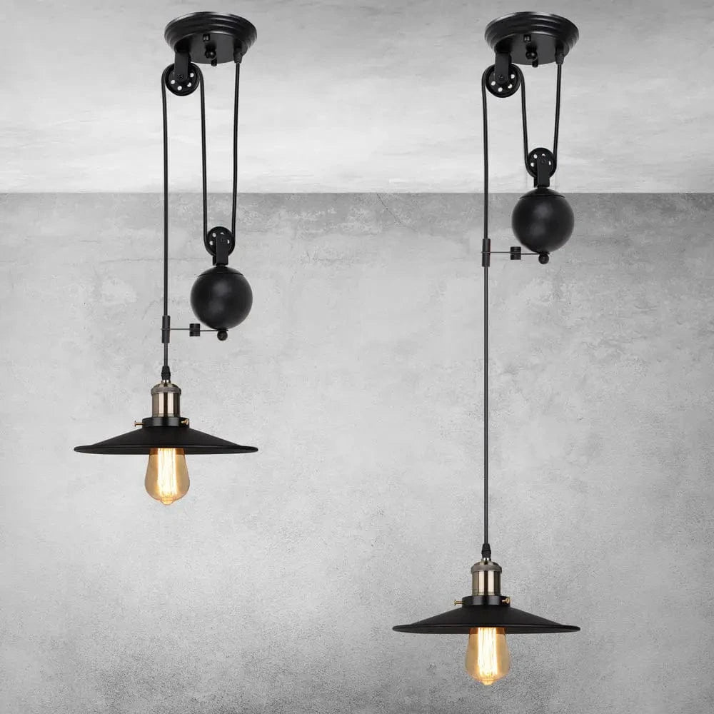 Suspension Poulie en fer Vintage Loft Antique | Marco Lucetti