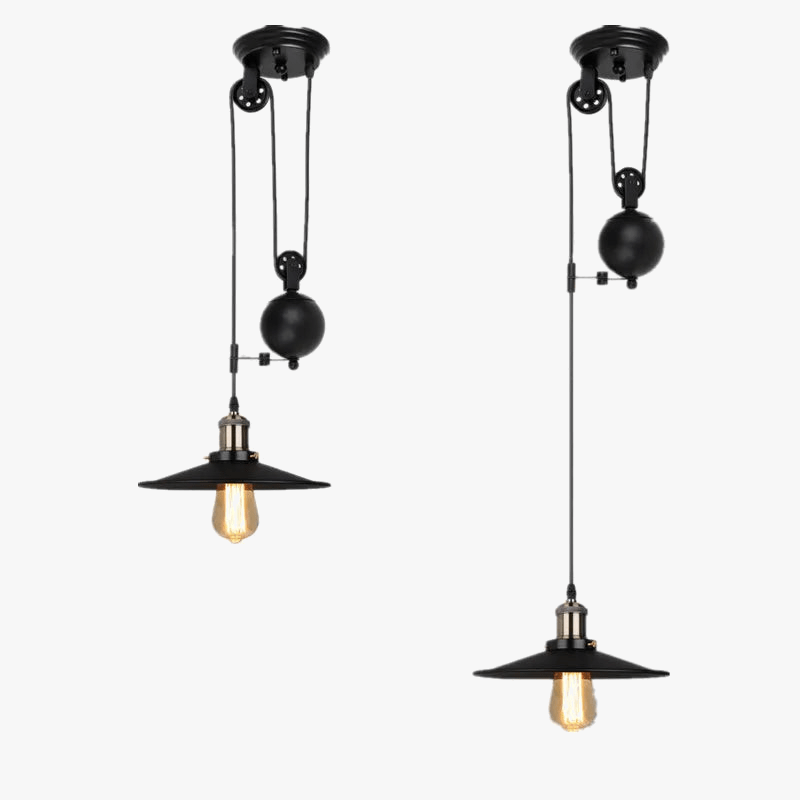 Suspension Poulie en fer Vintage Loft Antique | Marco Lucetti