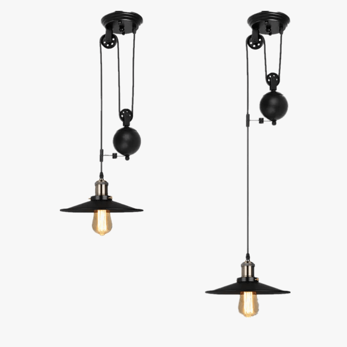 Suspension Poulie en fer Vintage Loft Antique | Marco Lucetti