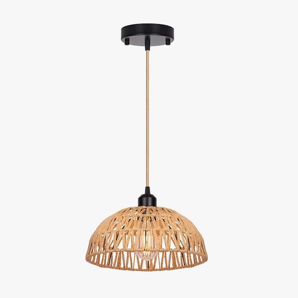 Suspension japonaise en rotin tricoté - Luminaria