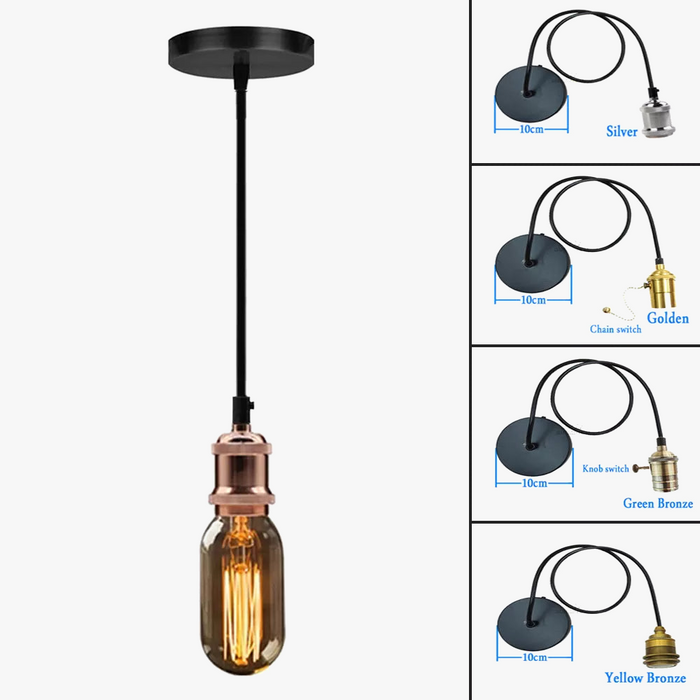 Suspension rétro Vintage minimaliste nordique - Lampes suspendues industrielles simples