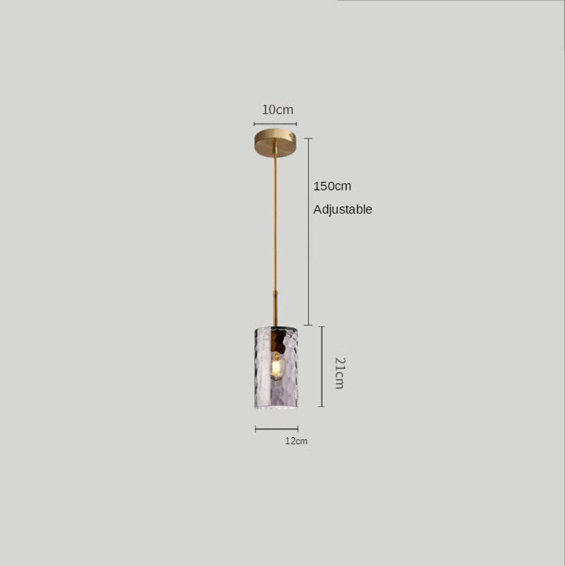Suspension Raven en verre cylindrique | Marco Lucetti Gris