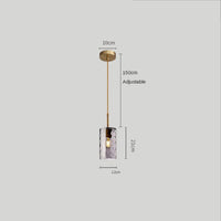 Suspension Raven en verre cylindrique | Marco Lucetti Gris