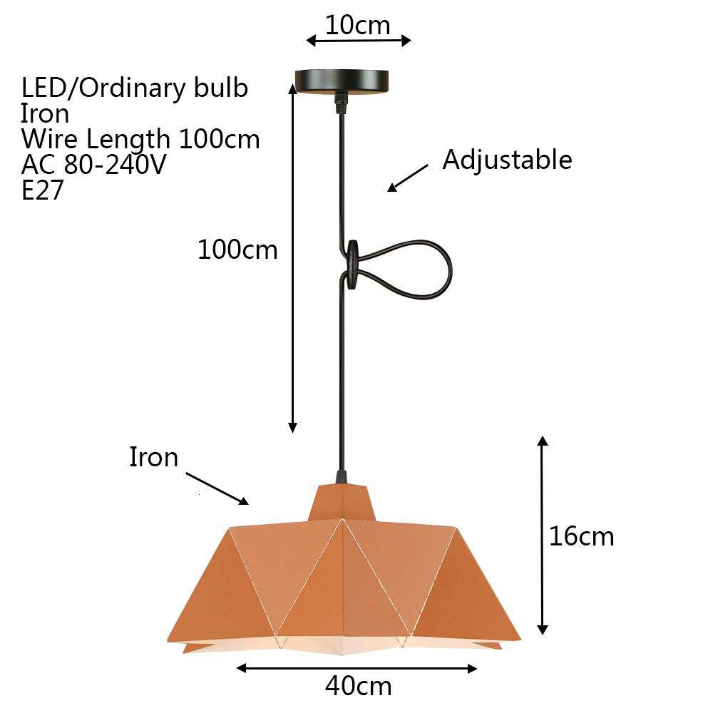 Suspension rétro à LED avec abat-jour triangular Vintage | Marco Lucetti