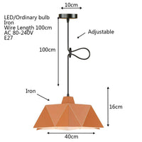 Suspension rétro à LED avec abat-jour triangular Vintage | Marco Lucetti