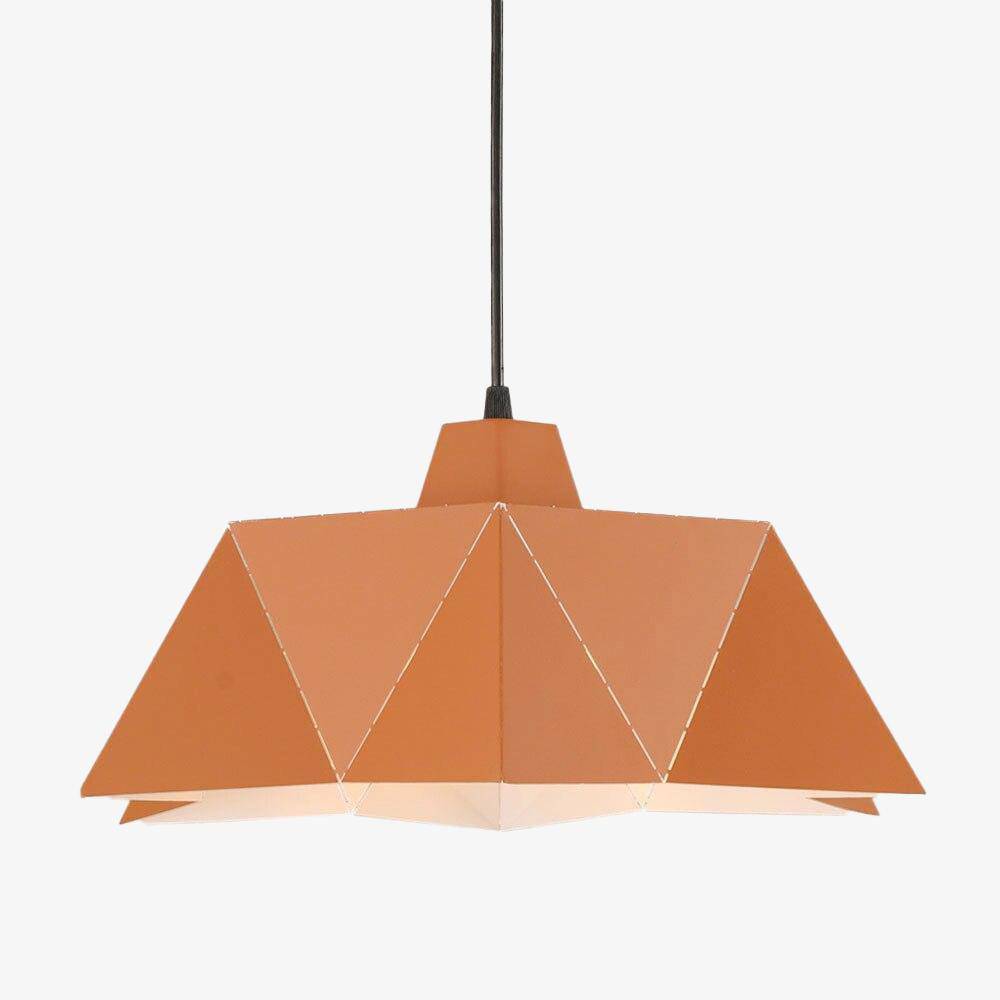 Suspension rétro à LED avec abat-jour triangular Vintage | Marco Lucetti Marron
