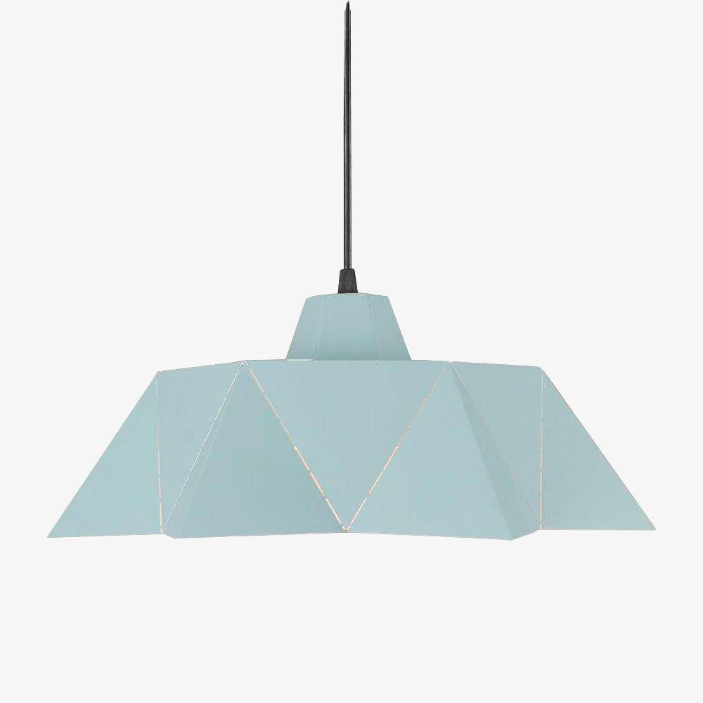 Suspension rétro à LED avec abat-jour triangular Vintage | Marco Lucetti Turquoise