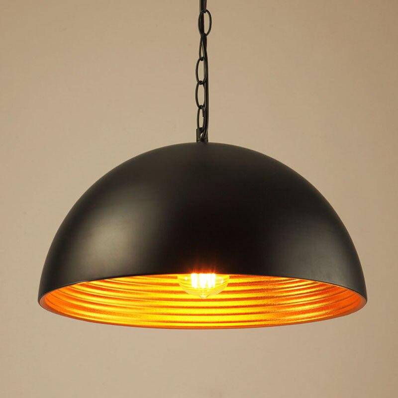 Suspension rétro avec LED et abat-jour en métal | Marco Lucetti