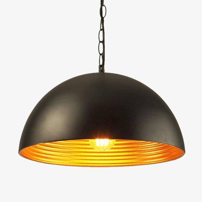 Suspension rétro avec LED et abat-jour en métal | Marco Lucetti
