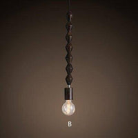 Suspension rétro en bois avec ampoule Edison - Woodlight Vintage | Marco Lucetti B