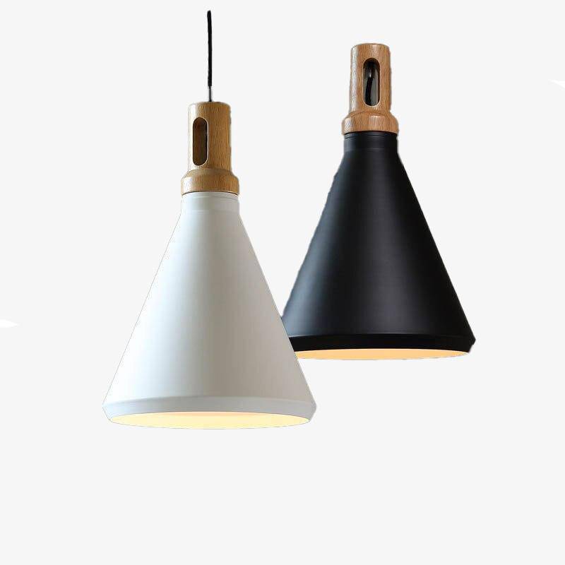 Suspension Retro en bois et aluminium | Marco Lucetti Noir