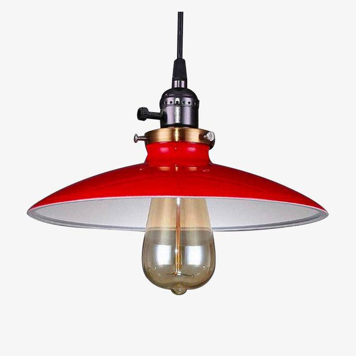 Suspension rétro en métal avec LED vintage. | Marco Lucetti Rouge