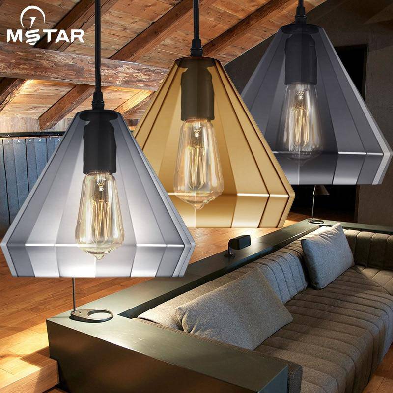 Suspension Retro en verre fumé | Marco Lucetti