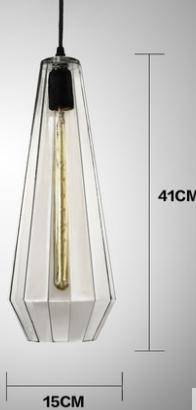 Suspension Retro en verre fumé | Marco Lucetti A - Transparent