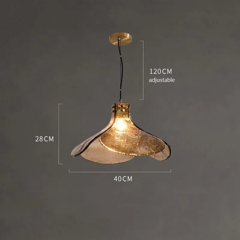 Suspension rétro en verre trèfle cuivré | Marco Lucetti