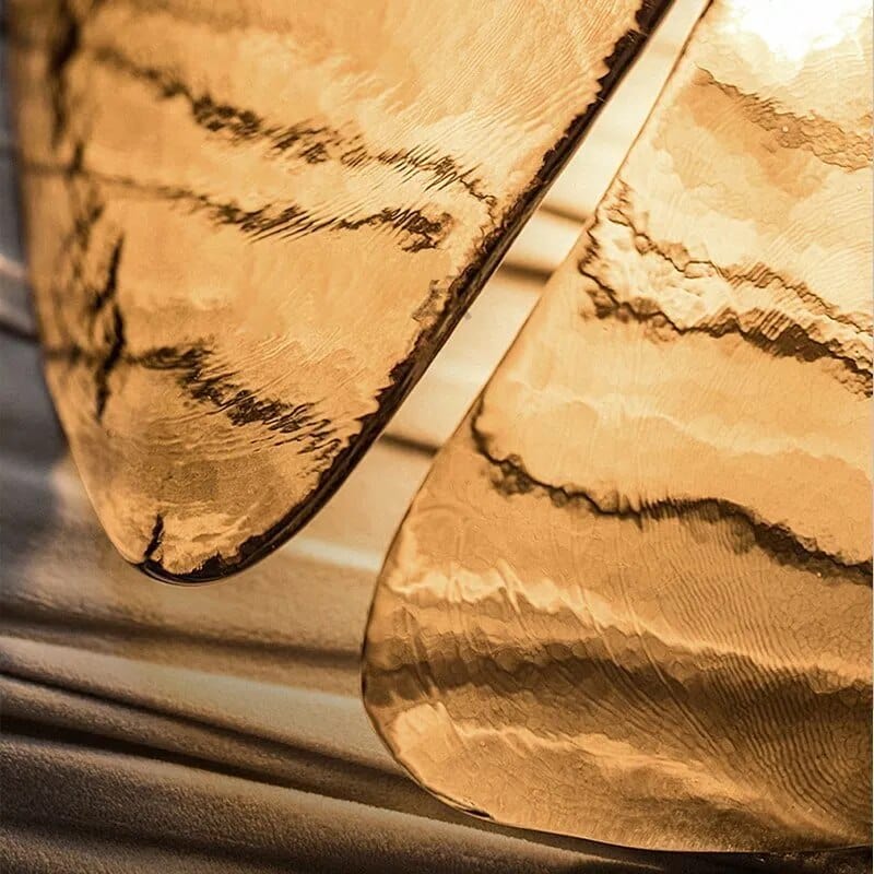 Suspension rétro en verre trèfle cuivré | Marco Lucetti