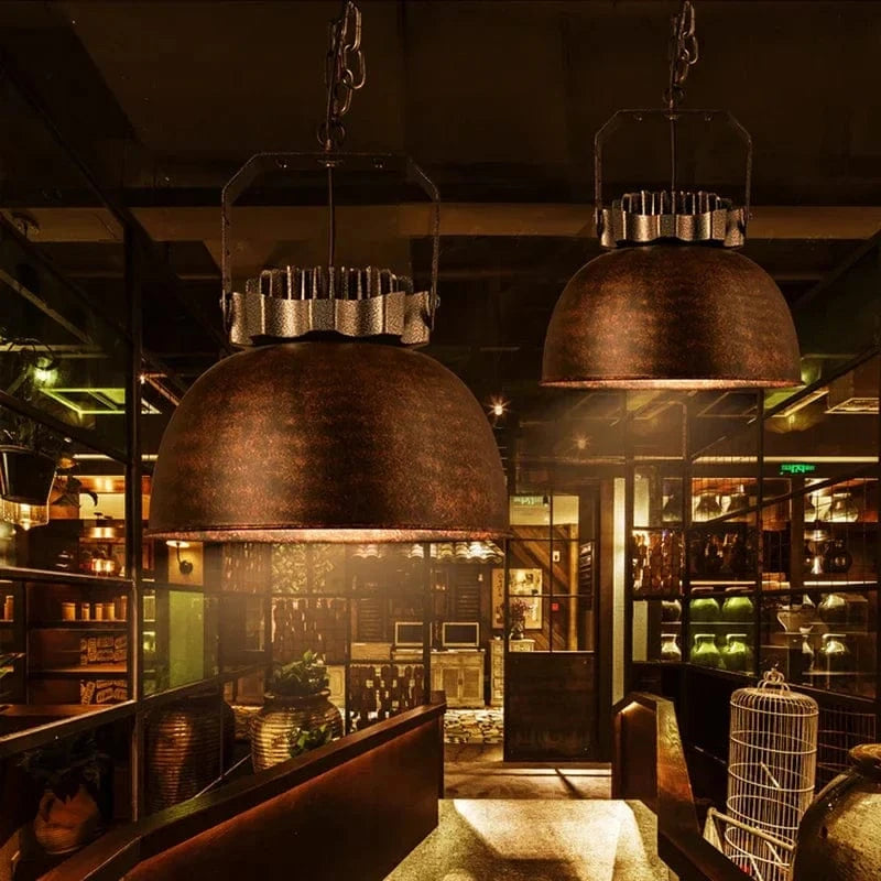 Suspension rétro industrielle avec lampe suspendue Vintage et ampoule Led E27 - Idéale pour le dortoir, la salle à manger, la cuisine ou le bar | Marco Lucetti