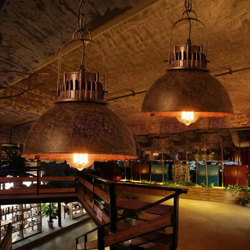 Suspension rétro industrielle avec lampe suspendue Vintage et ampoule Led E27 - Idéale pour le dortoir, la salle à manger, la cuisine ou le bar | Marco Lucetti