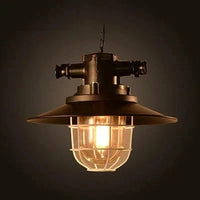 Suspension rétro industrielle avec lampe suspendue Vintage et ampoule Led E27 - Idéale pour le dortoir, la salle à manger, la cuisine ou le bar | Marco Lucetti I