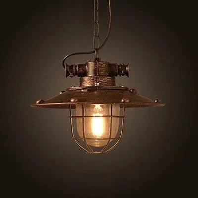 Suspension rétro industrielle avec lampe suspendue Vintage et ampoule Led E27 - Idéale pour le dortoir, la salle à manger, la cuisine ou le bar | Marco Lucetti P