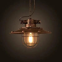 Suspension rétro industrielle avec lampe suspendue Vintage et ampoule Led E27 - Idéale pour le dortoir, la salle à manger, la cuisine ou le bar | Marco Lucetti P