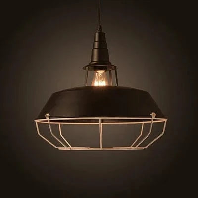 Suspension rétro industrielle avec lampe suspendue Vintage et ampoule Led E27 - Idéale pour le dortoir, la salle à manger, la cuisine ou le bar | Marco Lucetti Q
