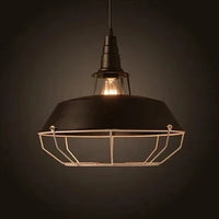 Suspension rétro industrielle avec lampe suspendue Vintage et ampoule Led E27 - Idéale pour le dortoir, la salle à manger, la cuisine ou le bar | Marco Lucetti Q