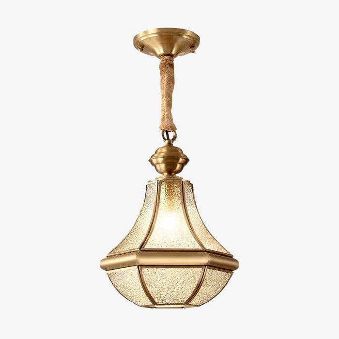 Suspension rétro LED dorée en verre - Balcony Gold. | Marco Lucetti