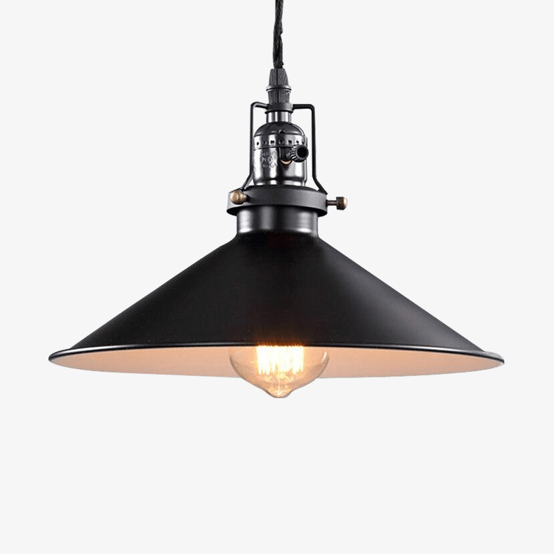Suspension rétro LED en métal avec abat-jour conique Edison - Luminorétro | Marco Lucetti