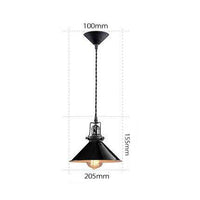 Suspension rétro LED en métal avec abat-jour conique Edison - Luminorétro | Marco Lucetti A