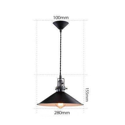 Suspension rétro LED en métal avec abat-jour conique Edison - Luminorétro | Marco Lucetti C