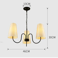Suspension rétro LED en métal avec abats-jours tissés | Marco Lucetti